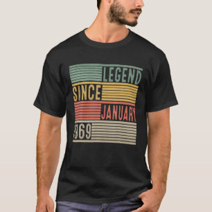 Camiseta Legenda Desde Janeiro De 1969 53º Aniversário 53 A