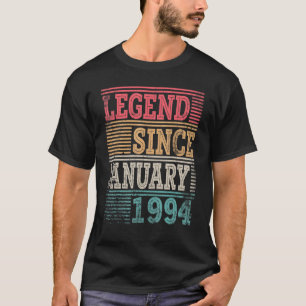 Camiseta Legenda Desde Janeiro De 1994 Feliz Aniversário 29
