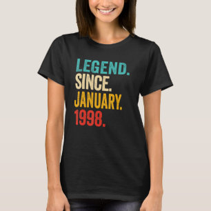Camiseta Legenda Desde Janeiro De 1998, Nascido Em 25 de 25