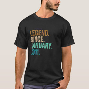 Camiseta Legenda Desde Janeiro De 2011 Aniversário De 12 12