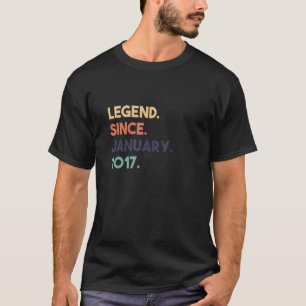 Camiseta Legenda desde janeiro de 2017 Aniversário