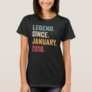 Camiseta Legenda Desde Janeiro De 2018 5 Aniversário 5 Anos