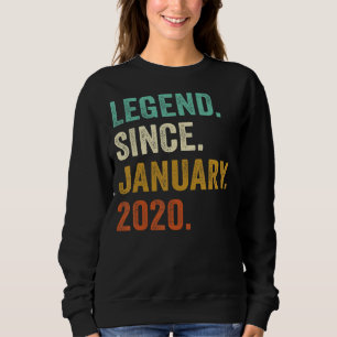 Camiseta Legenda Desde Janeiro De 2020 aniversário de 3 ano