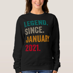 Camiseta Legenda Desde Janeiro De 2021 segundo aniversário