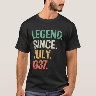 Camiseta Legenda Desde Julho De 1937 86º Aniversário Oferec