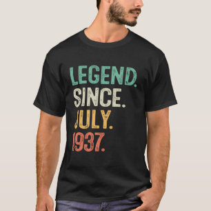 Camiseta Legenda Desde Julho De 1937 86º Aniversário Oferec
