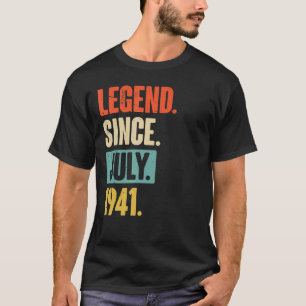 Camiseta Legenda desde julho de 1941 Aniversário de 81 anos