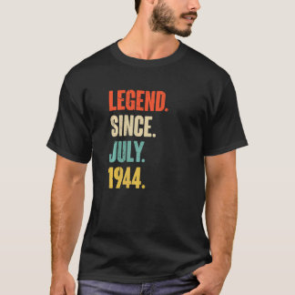 Camiseta Legenda desde julho de 1944, 78 anos, com 78 anos 