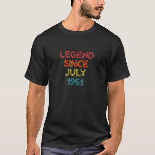 Camiseta Legenda desde julho de 1951 Retro Birthday