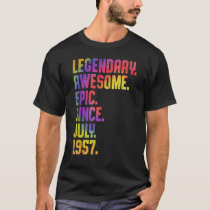 Camiseta Legenda desde julho de 1957 Tie Dye 66 Anos 66 B