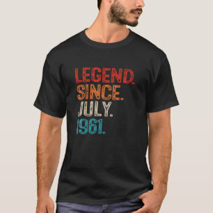 Camiseta Legenda Desde Julho De 1961 60º Aniversário 60 Ano