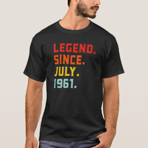 Camiseta Legenda Desde Julho De 1961 61ruas Aniversário Vin