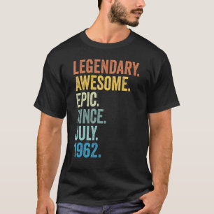 Camiseta Legenda Desde Julho De 1962 61 Anos De Idade 61rua