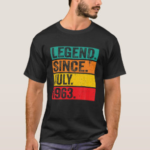 Camiseta Legenda Desde Julho De 1963 59º Aniversário De 59
