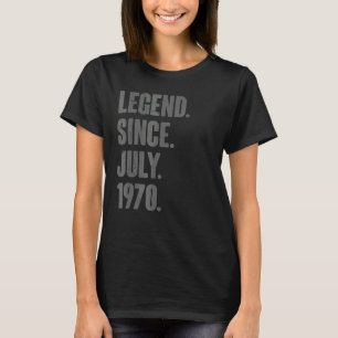 Camiseta Legenda desde julho de 1970 52 anos 52 anos