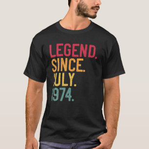 Camiseta Legenda Desde Julho De 1974 47º Aniversário De 47 
