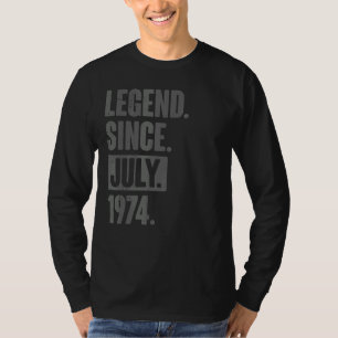 Camiseta Legenda desde julho de 1974 48 anos 48 anos