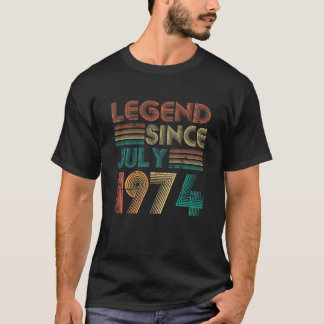 Camiseta Legenda Desde Julho De 1974 Oferece 47º Aniversári