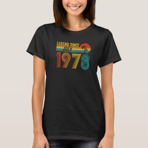 Camiseta Legenda Desde julho De 1978 44 Aniversário De 44 A