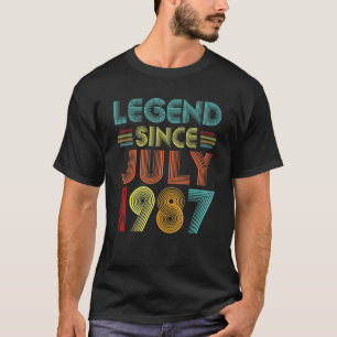 Camiseta Legenda desde julho de 1987 35º Aniversário Vintag