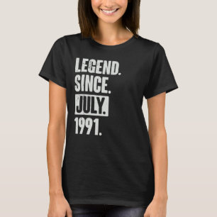 Camiseta Legenda desde julho de 1991 31 anos 31 anos