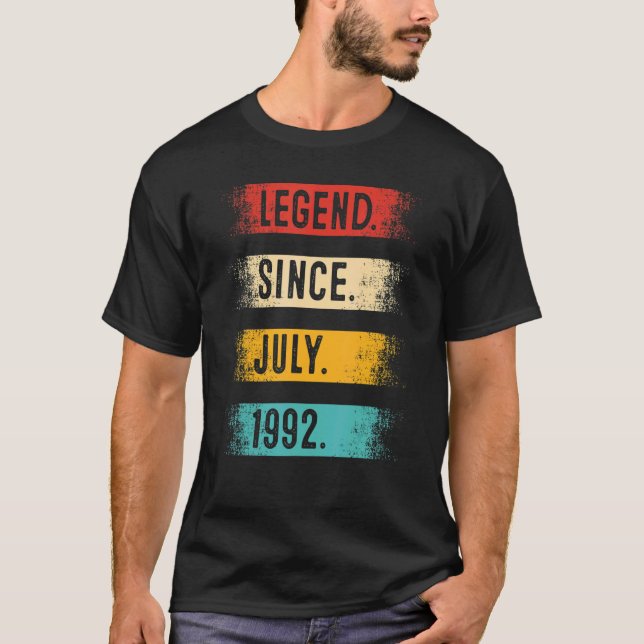 Camiseta Legenda desde julho de 1992 aniversário de 30 anos (Frente)