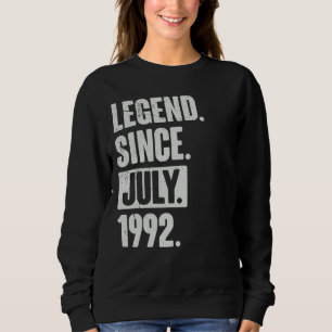 Camiseta Legenda desde julho de 1992 aniversário de 30 anos