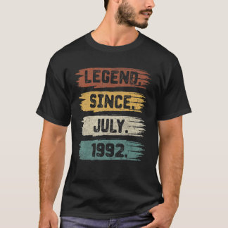 Camiseta Legenda desde julho de 1992 aniversário de 30 anos