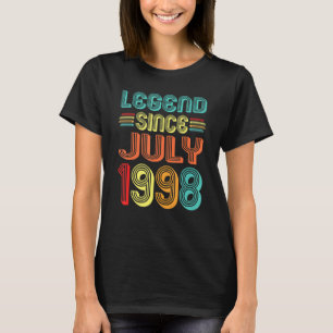 Camiseta Legenda desde julho de 1998 24º aniversário Vintag