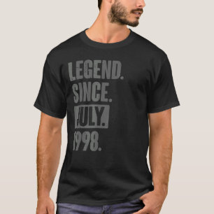 Camiseta Legenda desde julho de 1998 24 anos 24 anos Aniver