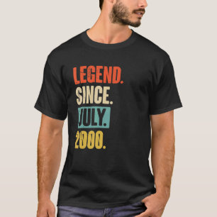 Camiseta Legenda desde julho de 2000 22 anos 22 anos Aniver