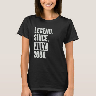 Camiseta Legenda desde julho de 2000 22 anos 22 anos Aniver