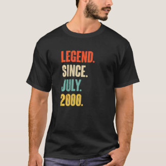 Camiseta Legenda desde julho de 2000, 22 anos de idade, dot