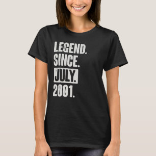 Camiseta Legenda desde julho de 2001 aniversário de 21 anos