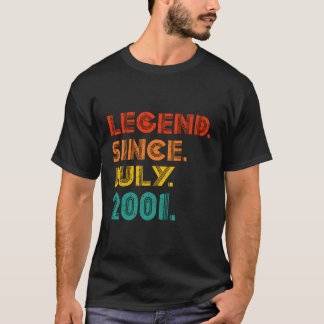 Camiseta Legenda Desde Julho De 2001 Nascimento De 2001