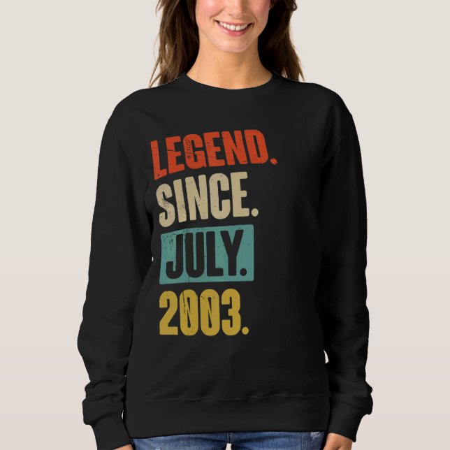 Camiseta Legenda desde julho de 2003 19 anos 19 anos (Frente)