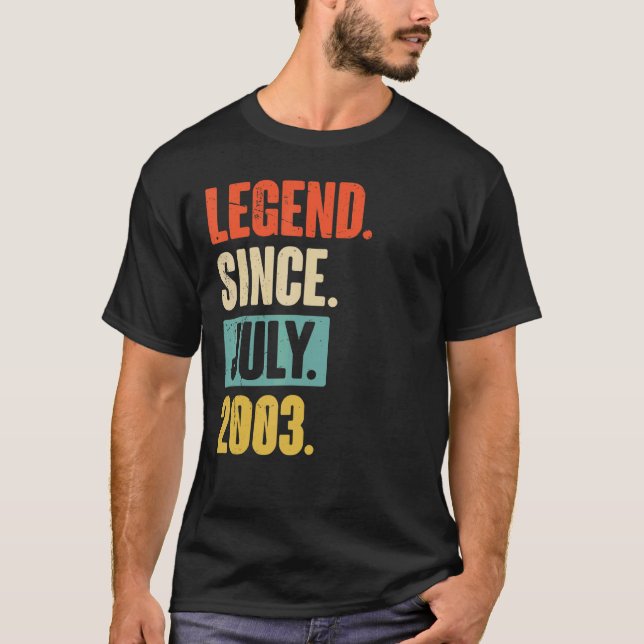 Camiseta Legenda desde julho de 2003 19 anos 19 anos (Frente)