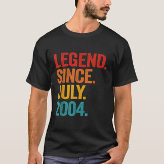 Camiseta Legenda desde julho de 2004 18º Aniversário Presen