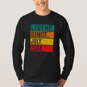 Camiseta Legenda desde julho de 2004 18 anos 18 anos Aniver