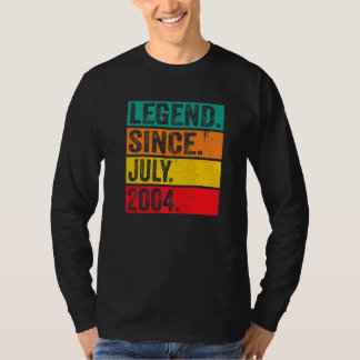 Camiseta Legenda desde julho de 2004 18 anos 18 anos Aniver