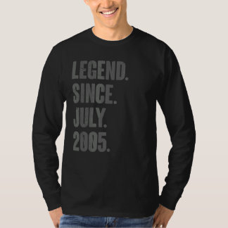 Camiseta Legenda desde julho de 2005 17 anos 17 anos 17 ano