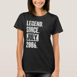 Camiseta Legenda desde julho de 2006 16 anos 16 anos 16 ano