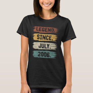 Camiseta Legenda desde julho de 2006 16 anos 16 anos Nascim