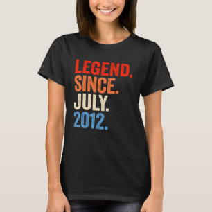 Camiseta Legenda desde julho de 2012 10º aniversário 10 ano
