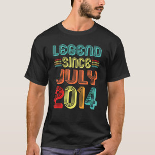 Camiseta Legenda desde julho de 2014 8º Aniversário Vintage