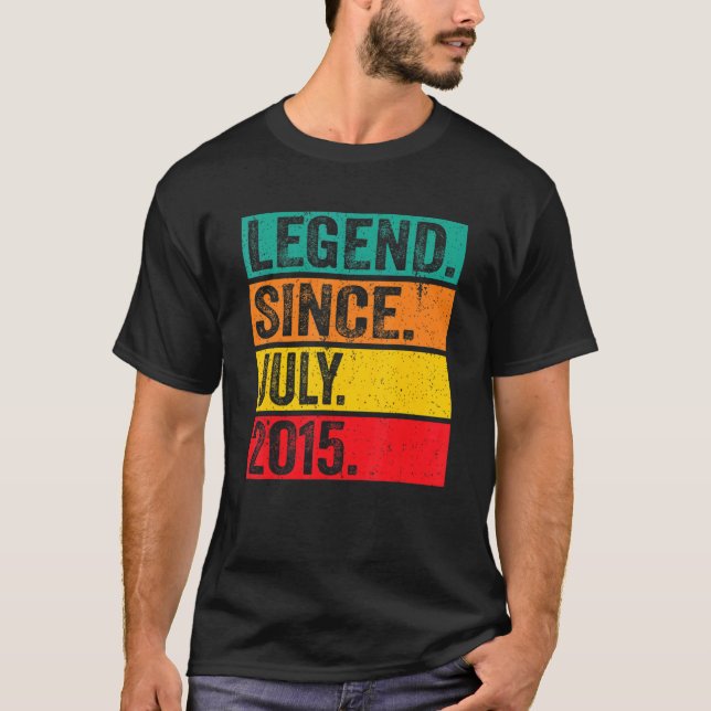 Camiseta Legenda Desde Julho De 2015, 7 De 7 Anos Aniversár (Frente)