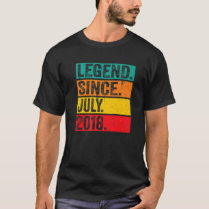 Camiseta Legenda desde julho de 2018 4º Aniversário 4 Anos
