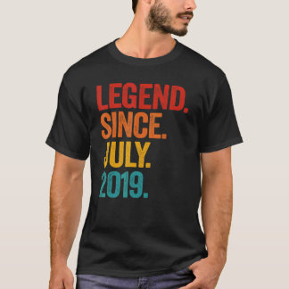Camiseta Legenda desde julho de 2019 aniversário de 3 anos