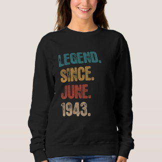 Camiseta Legenda Desde Junho De 1943 79 Anos 79 Anos Nascim