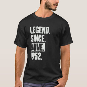Camiseta Legenda Desde Junho De 1952, 70 Anos De 70 Anivers